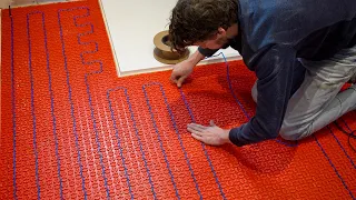 Installation of electric underfloor heating in the bathroom⚡️