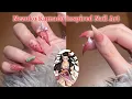 Nezuko Kamado Inspired Nail Art Anime Nail Tutorial