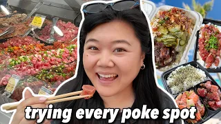 Trying EVERY POKE SPOT on OAHU HAWAII foodland ry s maguro brothers ono seafood more