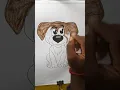 cute dog drawing with colour part 2 ajoyartist