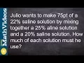 Mixture problem