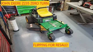 John Deere Z235 42 Inch Zero Turn Let s Fix It Up For Resale