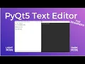 PyQt5 QtDesigner Text Editor Project tutorial - PyQt5 Project for Beginners