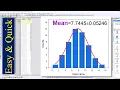 How to plot Histogram in Origin Mean Fitting