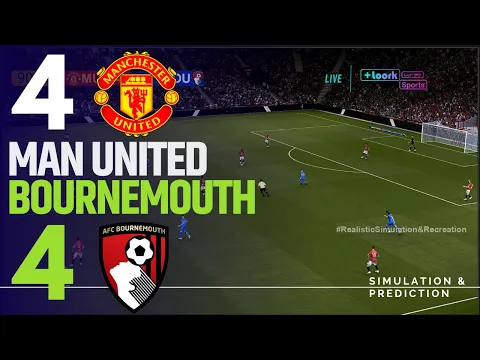 Video Thumbnail: MANCHESTER UNITED 4-4 BOURNEMOUTH PREMIER LEAGUE 2025-26 Match Simulation Simulation/Recreation