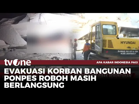 Detik-Detik Evakuasi Korban Terjebak Reruntuhan Bangunan Ponpes