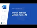 - VBA Interact Between Multiple Forms Part 3 in Microsoft Word