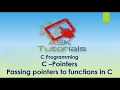 C pointers Passing pointers to function in c C programming tutorial for beginner Part 37