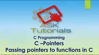 C pointers Passing pointers to function in c C programming tutorial for beginner Part 37