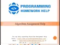 Programming Homework Help