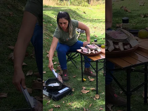Peixe frito na beira do açude ASMR