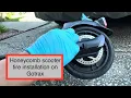 Installing Airless Honeycomb solid tire on GOTRAX Apex Pro step by step tutorial instructions