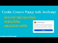 Cookie Consent Popup with JavaScript