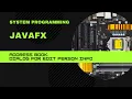 Java FX Address book Controllers Dialogs