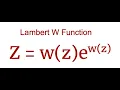 Lambert W Function Solve equations with exponential and linear terms