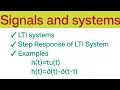 Step response of LTI System Examples on finding step response