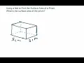 Using a Net to Find the Surface Area Of a Prism