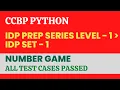 Number Game in python CCBP IDP Set 1 Question IDP Preparation Series Level 1