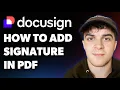 How to Docusign a Pdf Add Signature in Pdf Full 2025 Guide