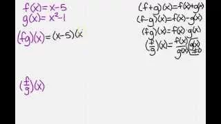 Multiplying and dividing functions