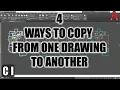 AutoCAD How Copy and Paste in another drawing 4 Easy Tips - 2 Minute Tuesday