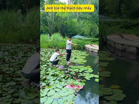 Anh trai thử thách bật nhảy thật xa #shorts