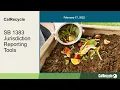 SB 1383 Jurisdiction Reporting Tools for 2022