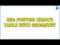 GIS PostGIS Create Table with Geometry