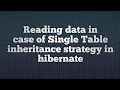 Reading data in case of Single Table inheritance strategy in hibernate
