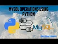 MySQL operations Update and delete using Python