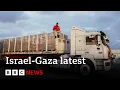 Download Lagu Hamas expected to release Israeli hostages on Monday, as aid trucks enter Gaza | BBC News