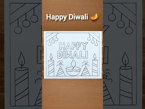 Diwali Drawing / Diwali Drawing Easy / Happy Diwali Poster Drawing / Diwali #shorts