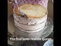 Ombre effect cake 4 layer cake chocolate mousse n strawberry cake for boy or girls snow flakes