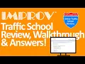 Improv Traffic School Review Walkthrough and Exam Answers