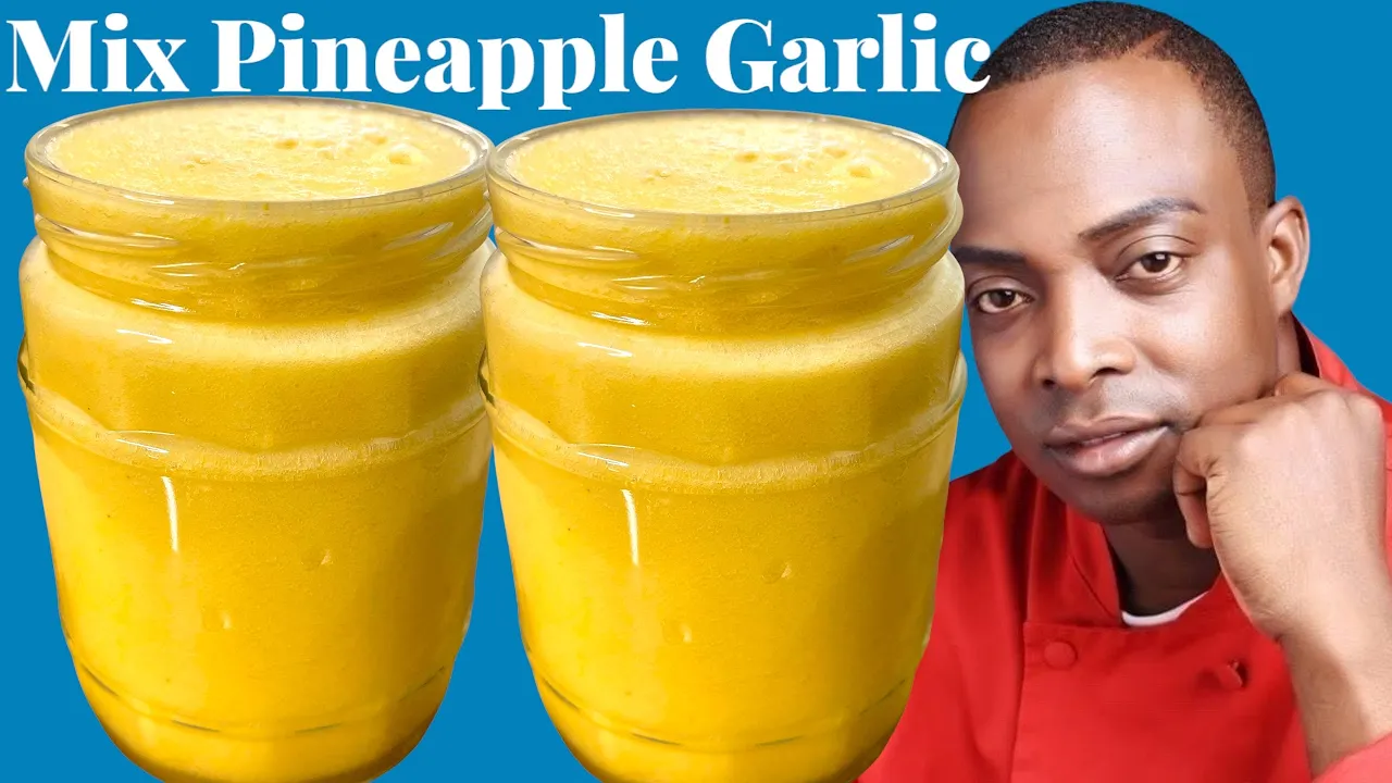 Mix pineapple, orange and garlic antibiotic