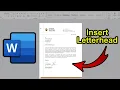 How to Insert Image Letterhead in MS Word