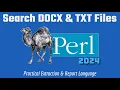 Perl File Search Program TXT File Word Docx Files Project 2024