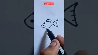 Small Fish Drawing Shorts 