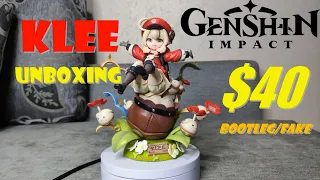 Unboxing Genshin Impact Klee with Dodoco Action Figure scale bootleg 40 with good quality
