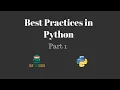 Best practices in python memory efficent codes bob the coder