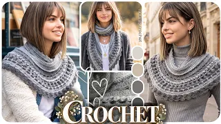 💕 ÉCHARPE ENVELOPPANTE CHIC & ECONOMIQUE 😍 TUTO CROCHET LIZZIE @MamieCrochet