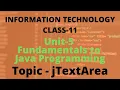 UNIT-5 FUNDAMENTALS TO JAVA PROGRAMMING CLASS - 11 IT 802 CBSE INFORMATION TECHNOLOGY PART 5