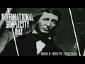NATIONAL SIMPLICITY DAY DAVID HENRY THOREAU GANESH THEVAR