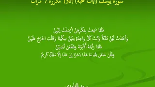 سعد الغامدي سورة يوسف آيات المحبه 30 مكررة 7 مرات 