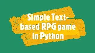 Simple RPG game in Python Text only