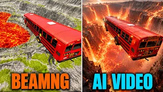 School Bus Crashes & Jumps VS AI School Bus Crashes & Jumps 209 – BeamNG.Drive