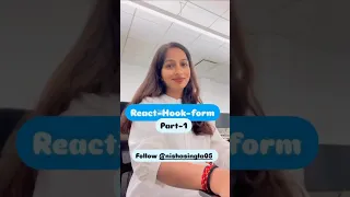 React Hook Form - part1 NishaSingla