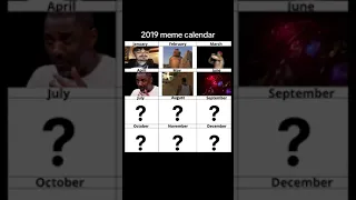 2019 Meme Calendar