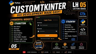 Button Entry widget CustomTkinter LH05