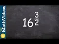 Learn how to simplify a number with a rational exponent ex 3 16